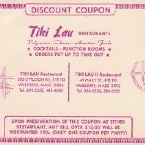 Tiki Lau postcard back