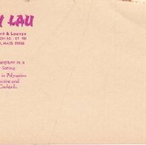 Tiki Lau postcard