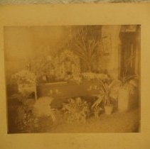 Open casket in Sargent home