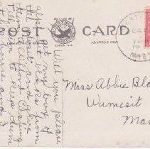 Postcard Postmaster's Resicence back