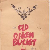 Menu from the 1950s Old Oaken Bucket