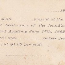 1892 WA Centennial Celebration reply card