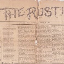 The Rustic newspaper from 1885