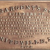 C.G.Sargent's Sons plaque