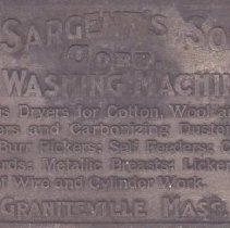 C.G.Sargent's Sons Wool Washing Machinery Sign