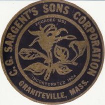 C.G.Sargent's Sons Corp 5" metal sign