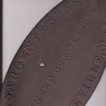 C.G. Sargents' Sons Patented Oct 31 1882 oval metal sign