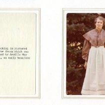 Antique brown dress worn by Mrs. Albert  Picking