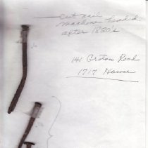 Handwrought nail from the Lyon house