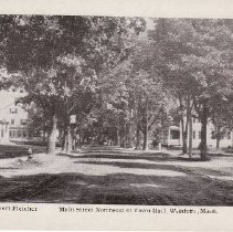 Postcard Main Street Northest of Town Hall