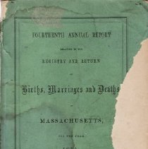Births, Marriages and Deaths 1855 Fourteenth Annual Report