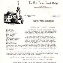 Westford Women Doll Eldress Lucy Prescott biography