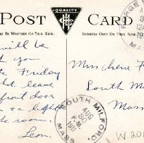 Postcard Forge Pond from the Cove - back