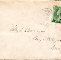 1889 postmarked envelope to J F Gannon