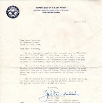 Air Force Letter to Aurea Marcotte