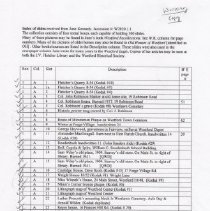 June Kennedy's scanned slide collection list  1st page