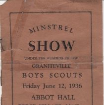 Boy Scouts Minstrel Show program