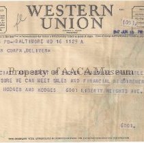 Telegram requesting Dealership