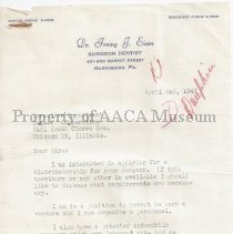 Letter requesting Distributorship