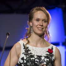 Inductee Cindy Klassen onstage during the 2017 Induction Ceremony