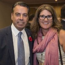 HoF Horst Bulau and Kerrin Lee-Gartner at 2017 VIP Reception