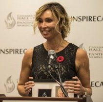 Johannah Jackson speaking at the induction media conference