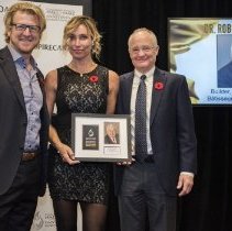 HoF Curt Harnett, Johannah Jackson, BoG chair Bob Rooney