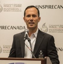Inductee Mike Weir speaking at the 2017 media conference