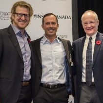 HoF Curt Harnett, inductee Mike Weir, and CSHoF board chair Bob Rooney