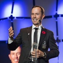 Inductee Mike Weir onstage at 2017 induction ceremony