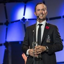 Inductee Mike Weir onstage during 2017 induction ceremony