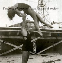 Balancing on the beach