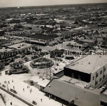 Aerial view amusement park