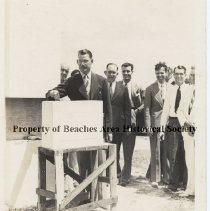 1st Baptist laying cornerstone