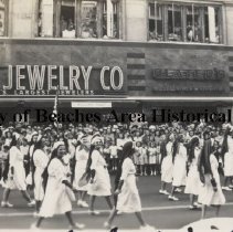 Red Cross ladies in parade