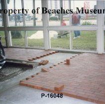 Installation of Memorial Bricks in Train Enclosure, 1996