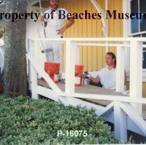 Painting the Mayport Depot, 1996