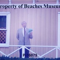 Man Speaking on Depot Porch, 1996