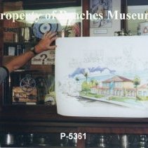 Kurtis Loftus and Proposed Rendition for Beaches Museum, 2000