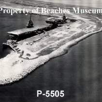 Aerial View of Aircraft Carriers at Mayport Pier, 1958
