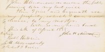 Will of John H. Anderson 1855