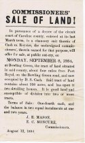 Caroline County Land Sale 1884