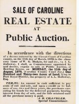 Caroline County Land Auction 1879