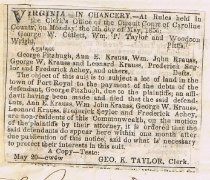 Caroline County Court Case 1856