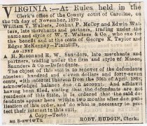 Caroline County:  Noel vs Scott 1873