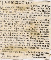 Caroline County Court Record article 1874