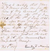 Bill for the hire of a servant 1869