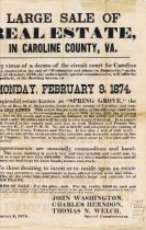 Caroline County Land Sale 1874