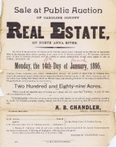 Caroline County Real Estate Auction 1895