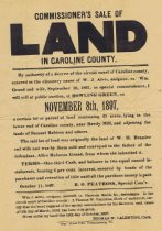 Caroline County Land Sale 1897